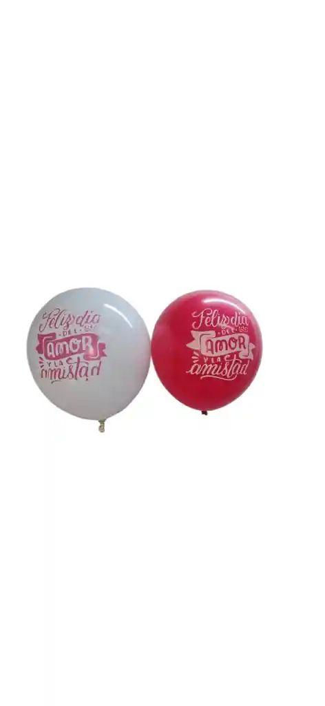 Globos De Amor Y Amistad Pq X6 ( Rojo Y Blanco)