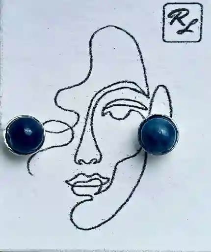 Aretes De Plata Lapislázuli 4(mm)