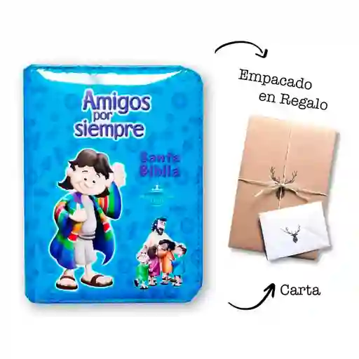 Biblia Amigos Por Siempre Cremallera Azul Rvr 1960 -niños