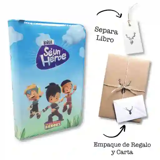 Biblia Sé Un Héroe Niño Azul Tla Cierre Letra Grande