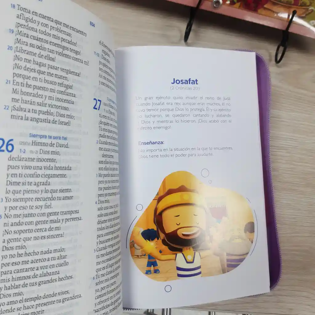 Biblia Sé Un Héroe Niña Tla Rosada Cierre Letra Grande