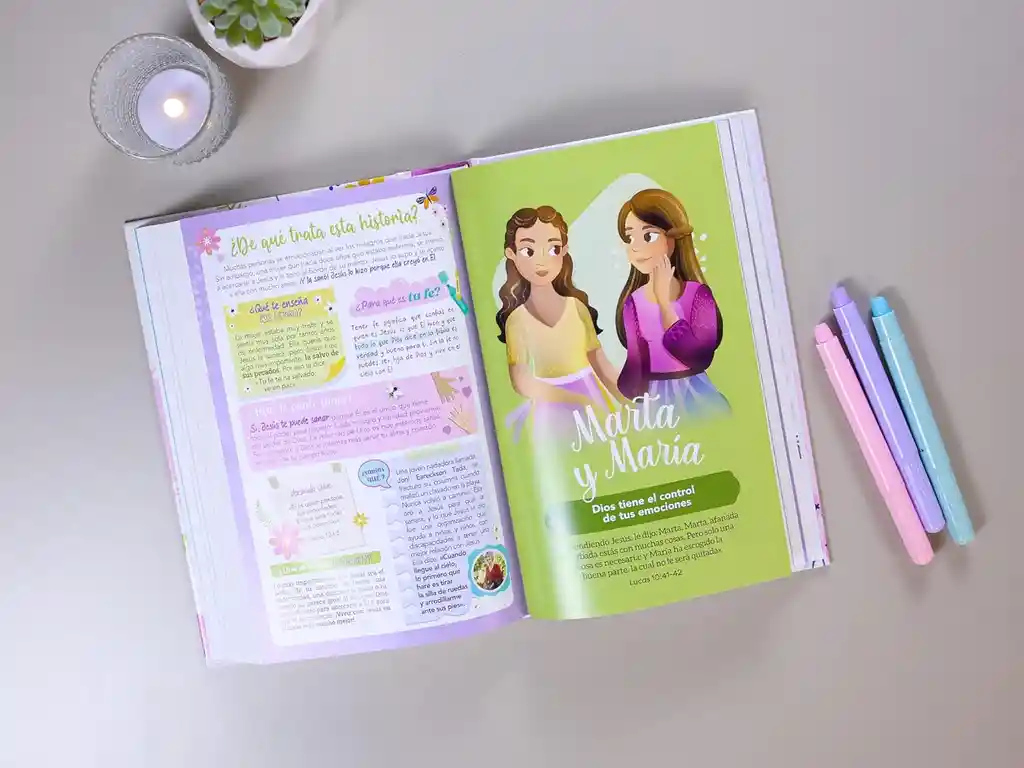 Biblia De Promesas Rvr60 Letra Grande 12pts Para Niñas Tapa Dura
