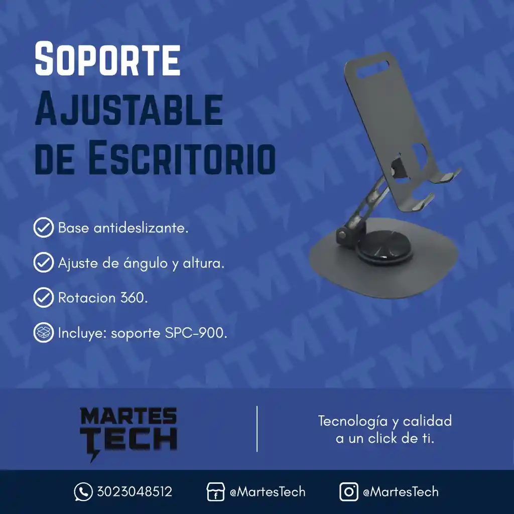 Soporte De Escritorio Ajustable Para Celular