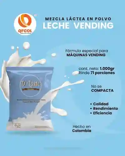 Leche En Polvo D Latte Vending Natural X 1000 G