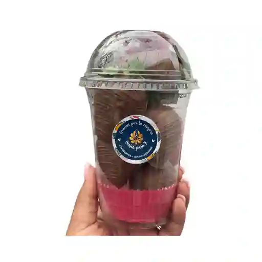 Vaso De Fresas Con Chocolate X5