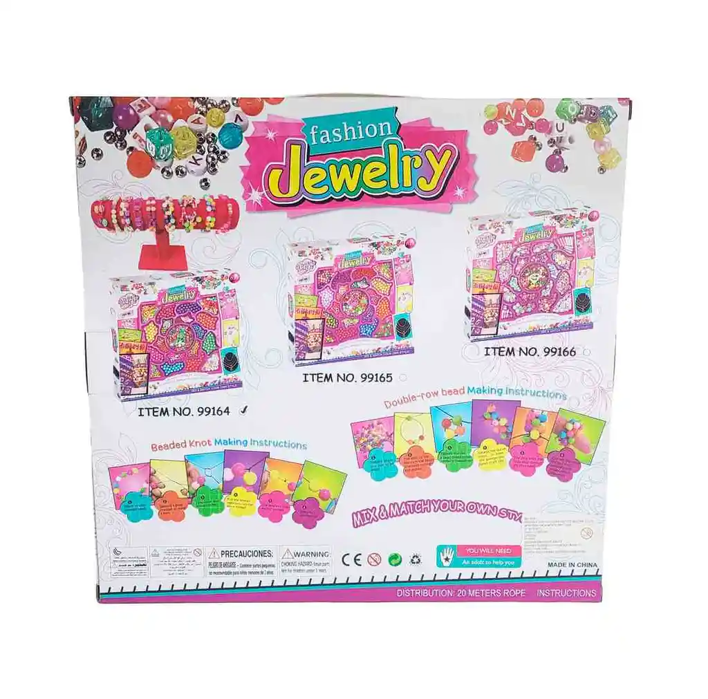 Set Kit Para Hacer Pulseras Collares Anillos Fashion Niñas