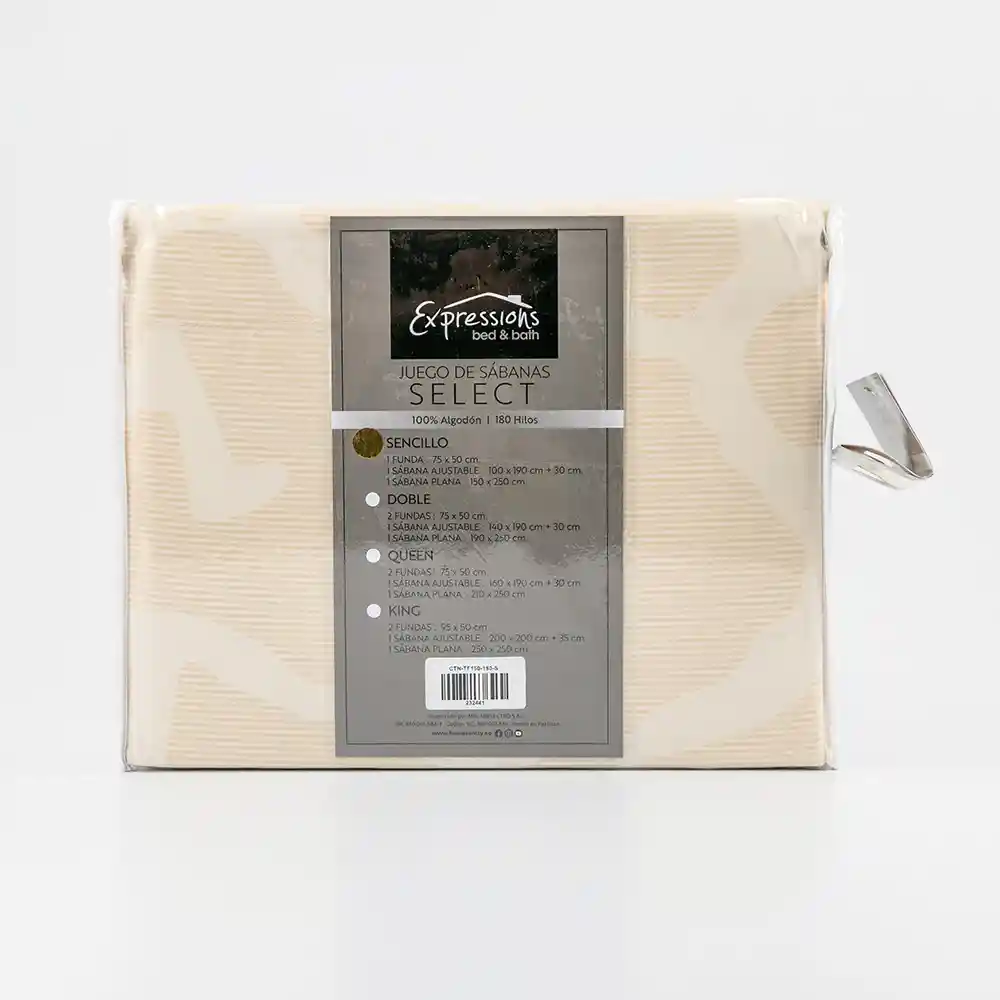 Juego Sabanas Expressions Montana 180h Sencillo Caqui 100% Algodon
