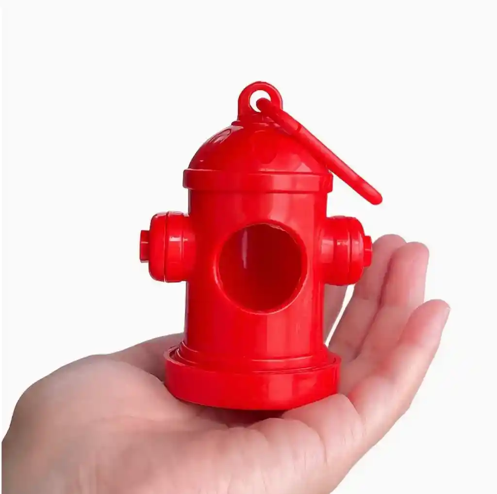 Portabolsas / Dispensador De Bolsas Hidrante Rojo