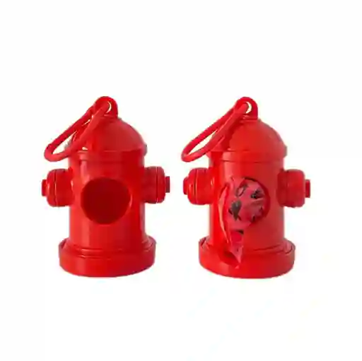 Portabolsas / Dispensador De Bolsas Hidrante Rojo