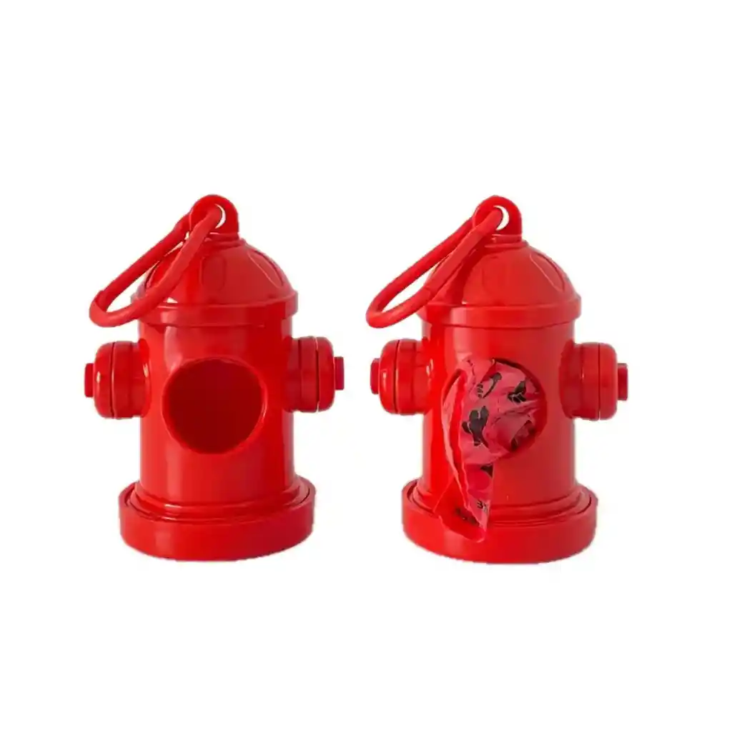 Portabolsas / Dispensador De Bolsas Hidrante Rojo