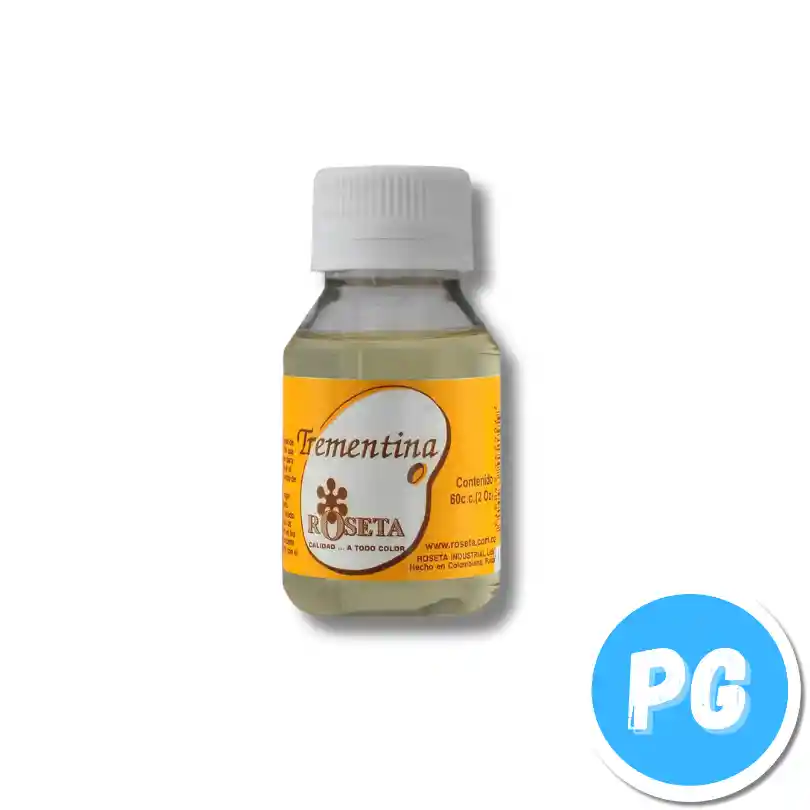 Tarro Trementina Roseta/ 60cc Sin Olor