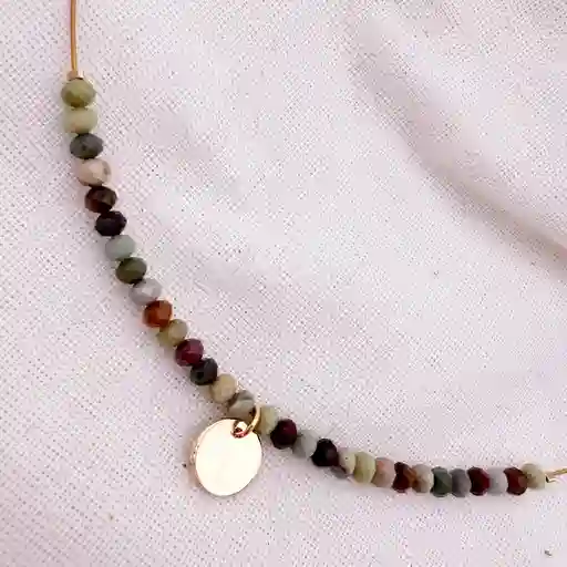 Collar Mix Piedras Agata Multicolor