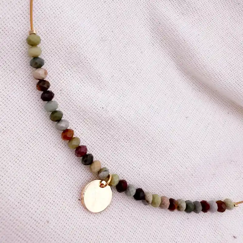 Collar Mix Piedras Agata Multicolor