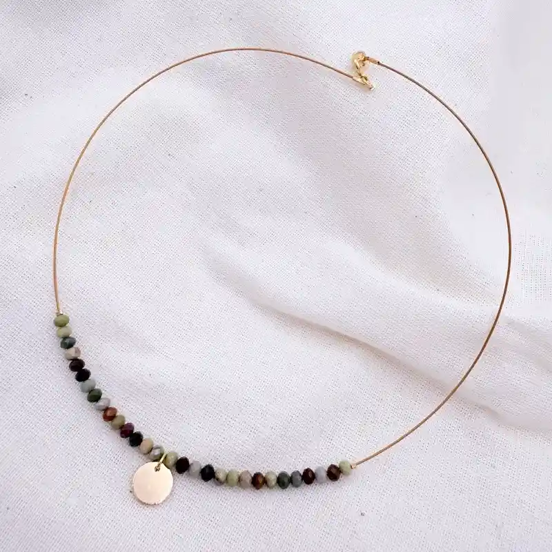 Collar Mix Piedras Agata Multicolor