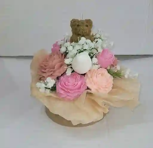 Arreglo De Velas Floral Con Olor.