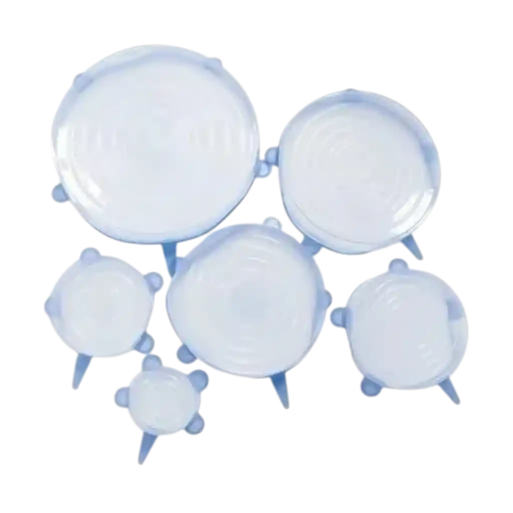 Tapas De Silicona X6 Para Comida O Recipientes