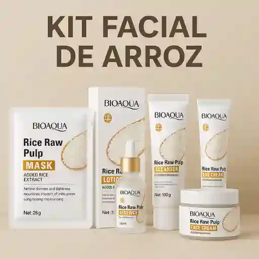 Kit Facial De Arroz Bioaqua