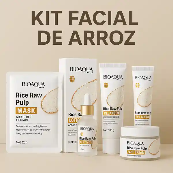 Kit Facial De Arroz Bioaqua