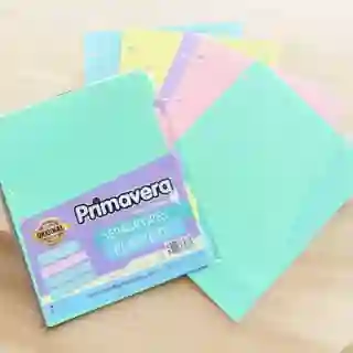 Separadores Pastel Plasticos X5 Tamaño Carta Primavera