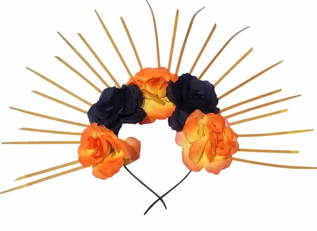 Diadema Flores Catrina Disfraz Frida Balaca Flores