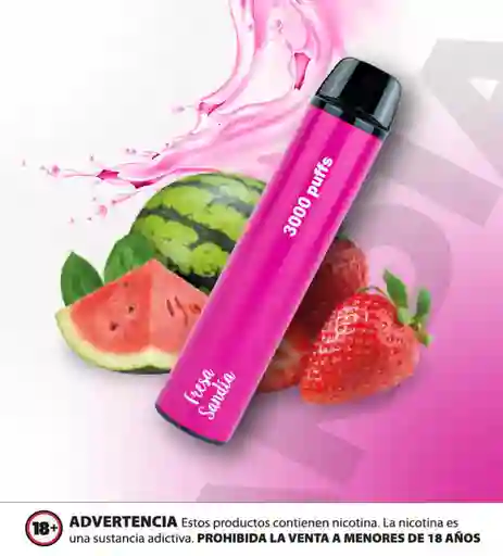 Mijo Vape Fresa Sandia 3000 Puffs 50mg Nic.