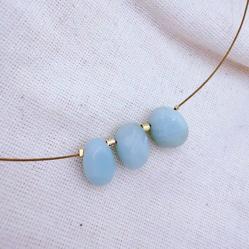 Collar Gotas De Amazonita