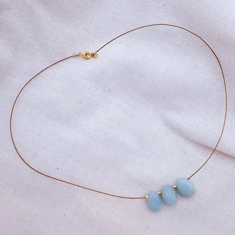 Collar Gotas De Amazonita