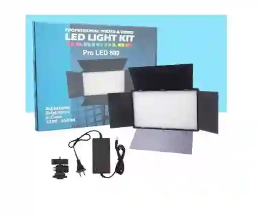 Panel Luz Led Fotografia B800 Led Lampara+ Tripode 2 Baterias