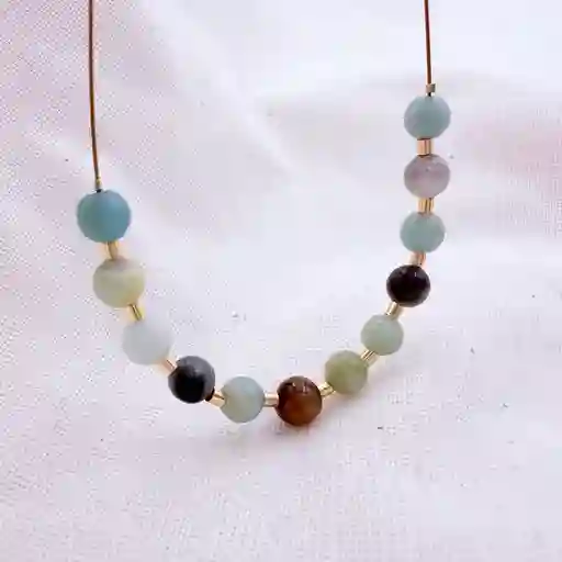Collar Piedras Amazonita Naturales