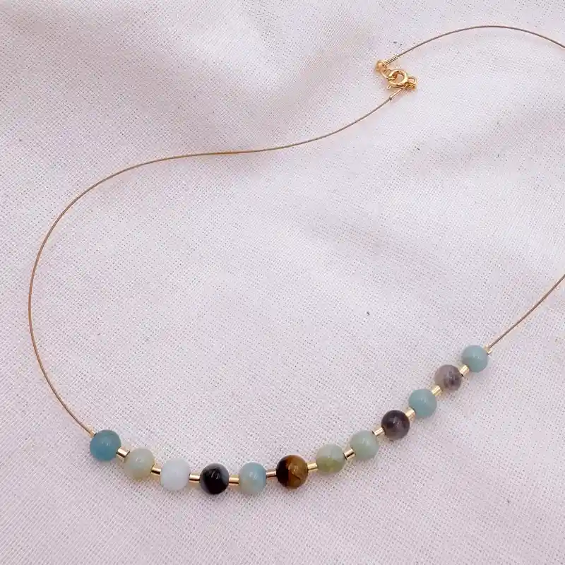 Collar Piedras Amazonita Naturales