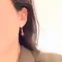 Aretes Gota De Jaspe Rojo