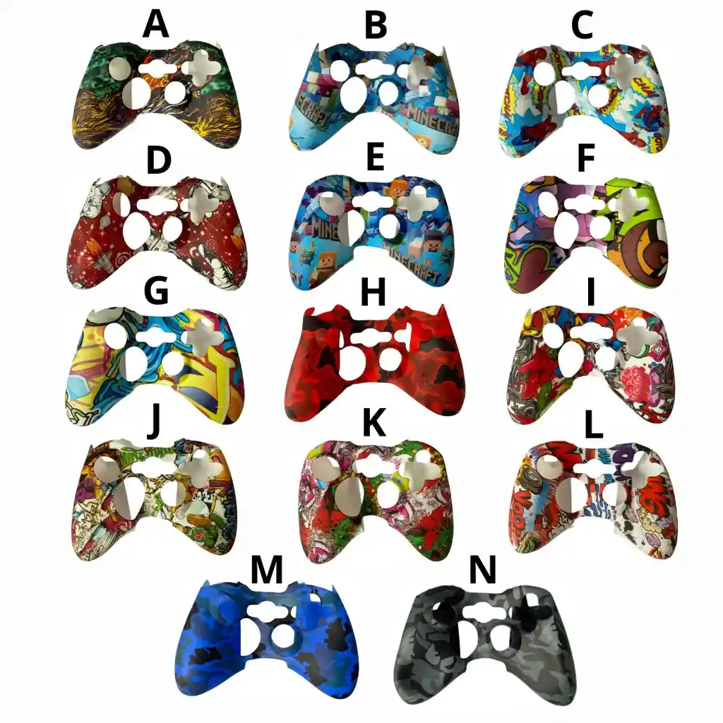 Silicona Protectora Diseño + 2 Grip Compatible Control Xbox 360