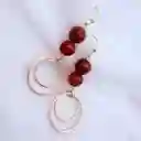 Aretes Largos Con Jaspe Y Cornalina