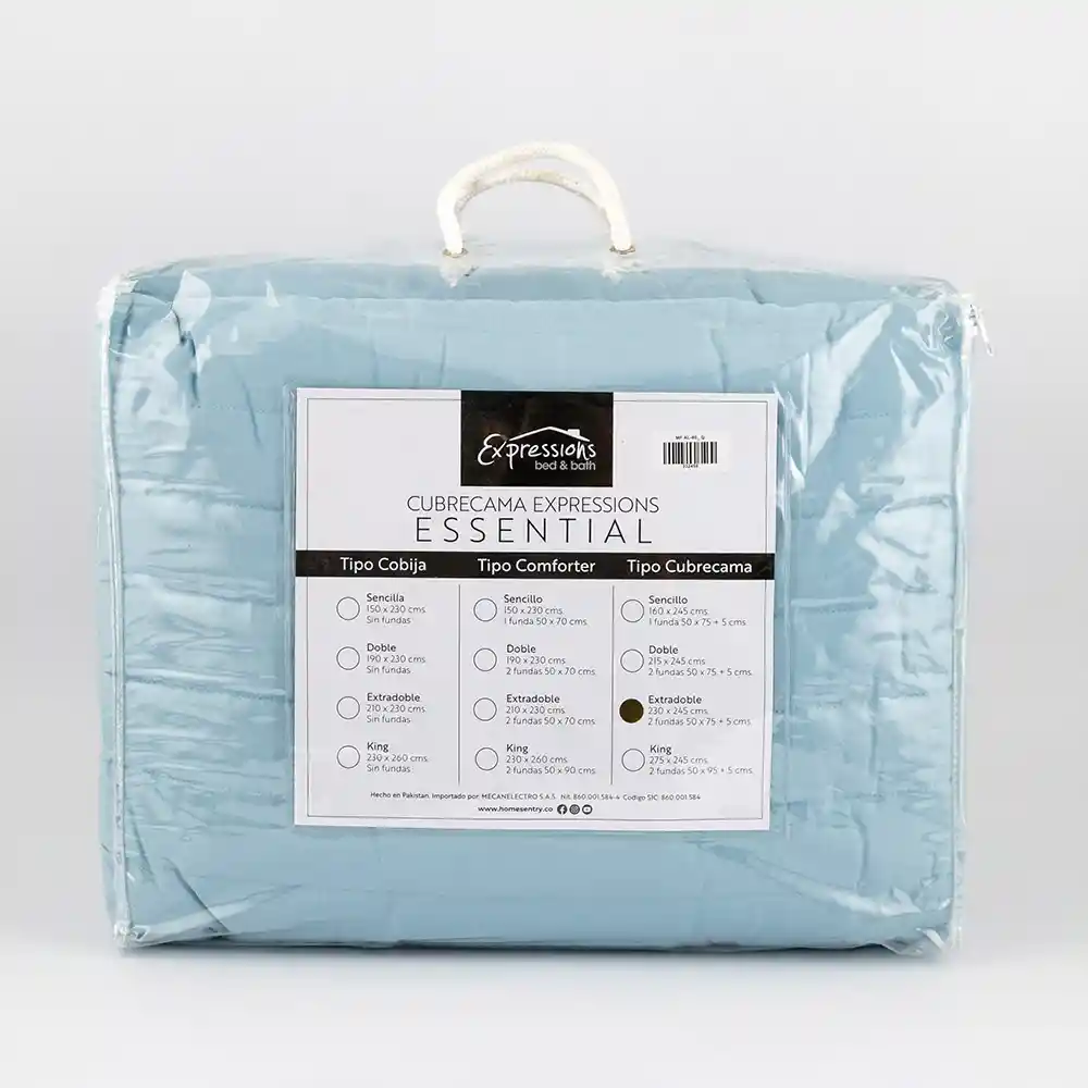 Cubrecama Expressions Montana 90gr Queen Azul 100% Microfibra