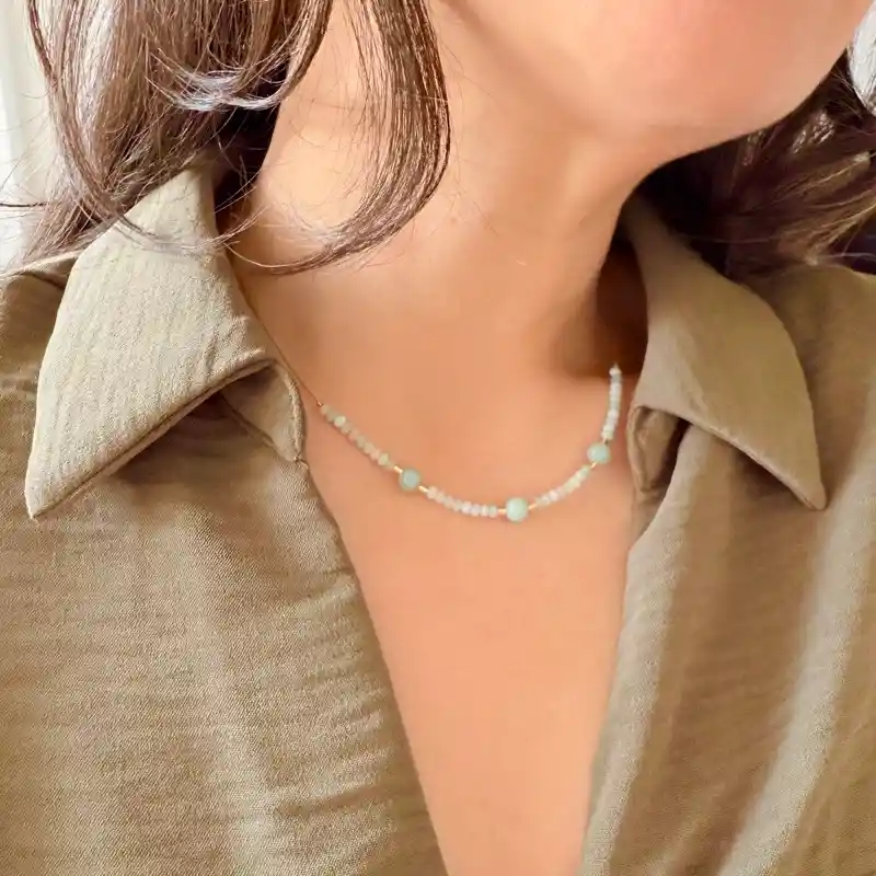 Collar Piedras Amazonita