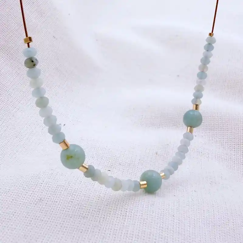 Collar Piedras Amazonita