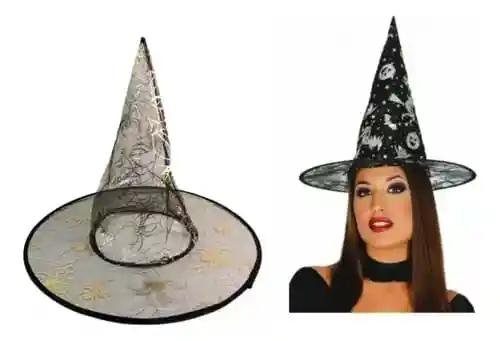 Gorro Sombrero Bruja Mago Halloween Disfraz