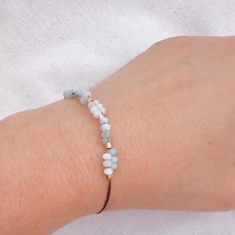 Pulsera Trenza De Piedras Amazonita