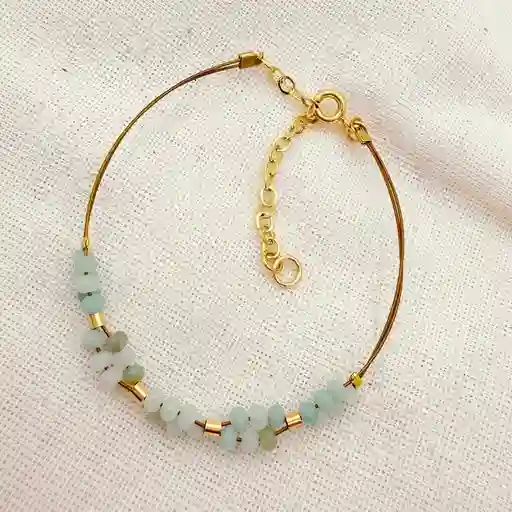 Pulsera Trenza De Piedras Amazonita