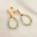 Aretes Gota Verde Agua