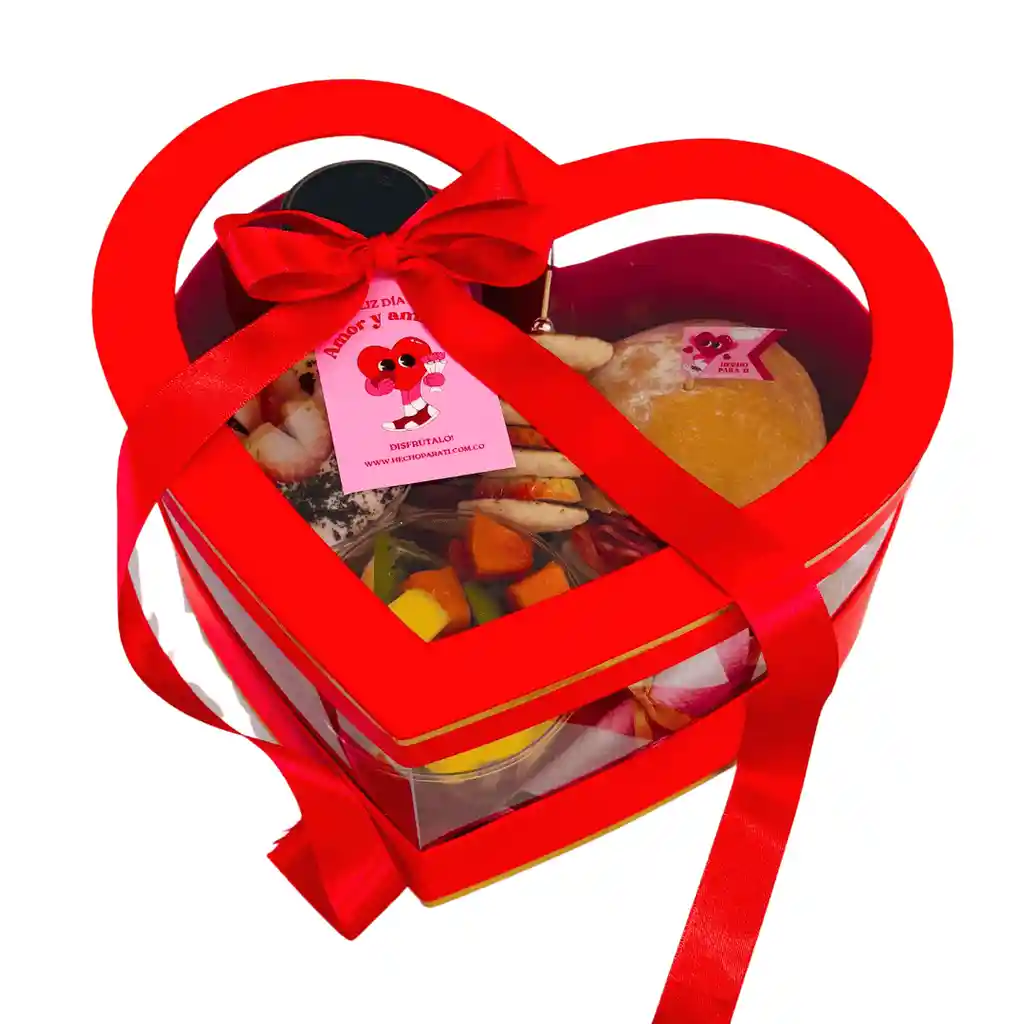 Desayuno En Caja Corazón Amor Y Amistad