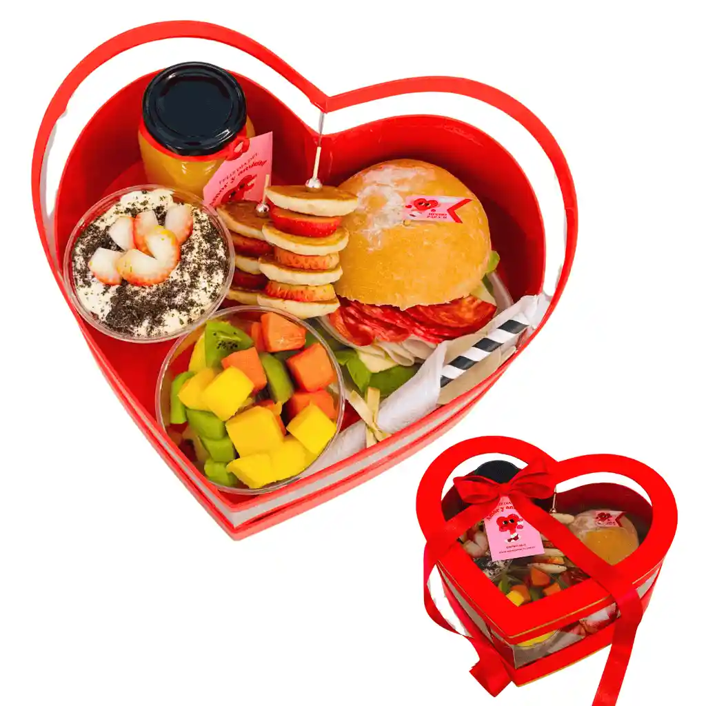 Desayuno En Caja Corazón Amor Y Amistad