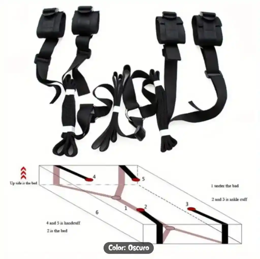 Set Bondage Pasion Atadura A Cama Esposas