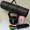 Kit De Entreno En Casa, Pesa Rusa, Bandas, Colchoneta