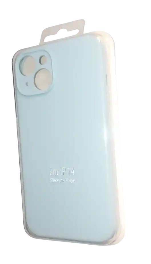 Forro Silicone Case Iphone 14 Azul Celeste