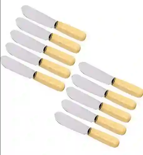 2 Cuchillos Untadores De Madera Para Mantequilla Y Queso