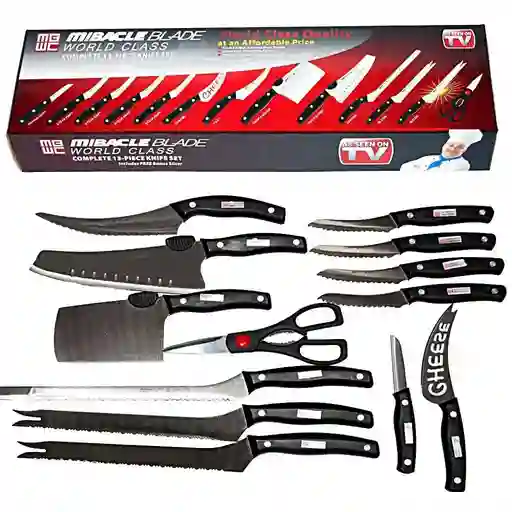  Set De Cuchillos 13 Piezas Chef Mibacle Blade
