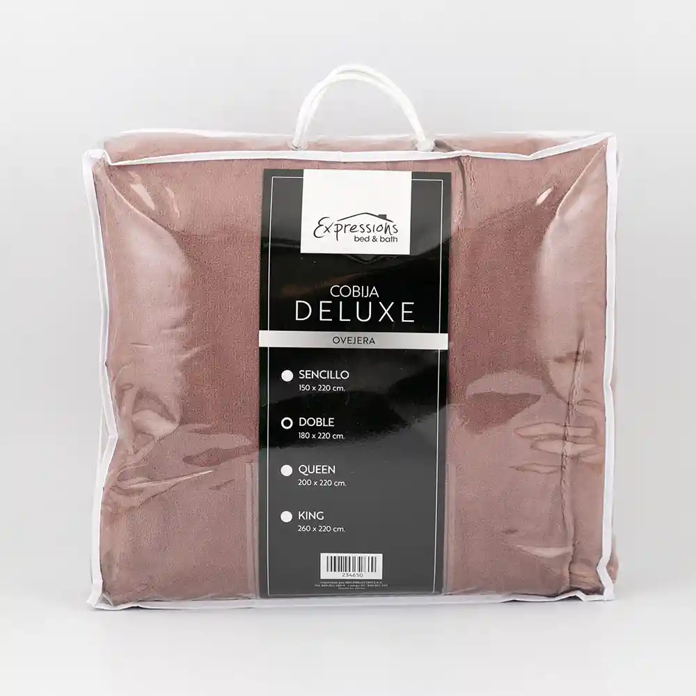 Cobija Expressions Flannel-sherpa Doble 180x220cm Rose Poliester