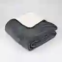 Cobija Expressions Flannel-sherpa King 260x220cm Gris Poliester