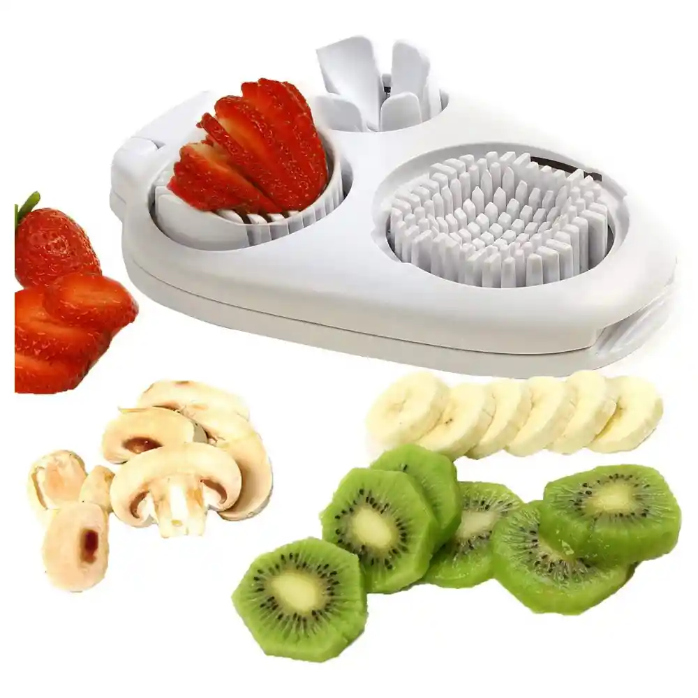 Cortador Rebanador De Huevos Multifuncional Manual 3 En 1